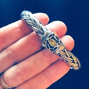 Scott Kay 8" Sterling Silver & 18 kt Gold Bracelet